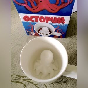 Rare hidden Octopus porcelain mug